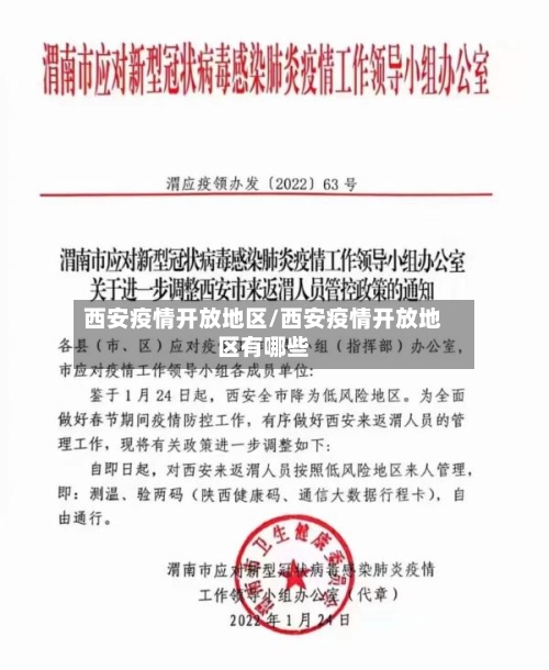 西安疫情开放地区/西安疫情开放地区有哪些