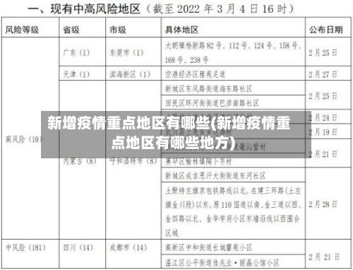 新增疫情重点地区有哪些(新增疫情重点地区有哪些地方)-第2张图片