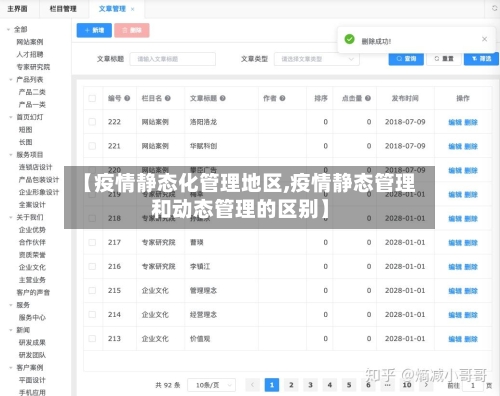 【疫情静态化管理地区,疫情静态管理和动态管理的区别】