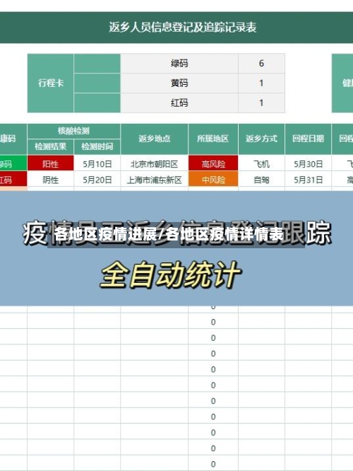 各地区疫情进展/各地区疫情详情表-第3张图片