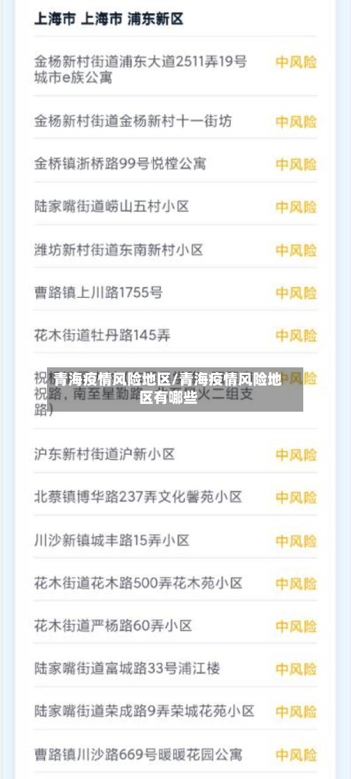 青海疫情风险地区/青海疫情风险地区有哪些-第3张图片