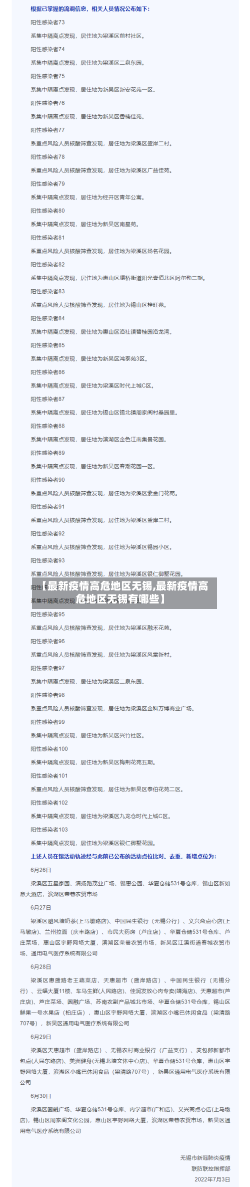 【最新疫情高危地区无锡,最新疫情高危地区无锡有哪些】-第2张图片