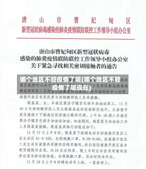 哪个地区不管疫情了呢(哪个地区不管疫情了呢现在)-第2张图片