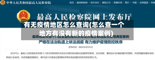 有无疫情地区怎么查询(怎么查一个地方有没有新的疫情案例)-第2张图片