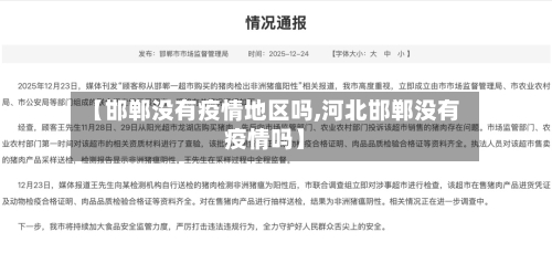 【邯郸没有疫情地区吗,河北邯郸没有疫情吗】-第3张图片
