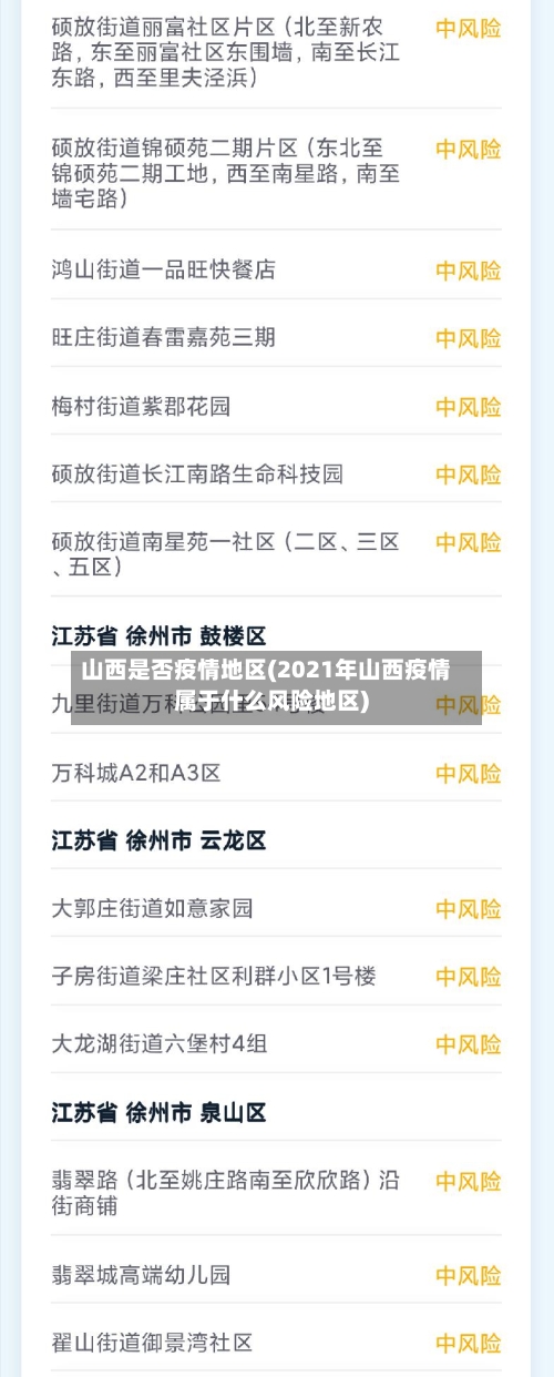 山西是否疫情地区(2021年山西疫情属于什么风险地区)