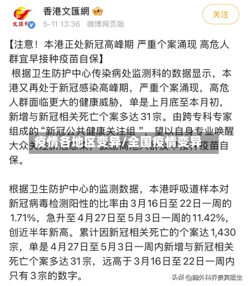 疫情各地区变异/全国疫情变异