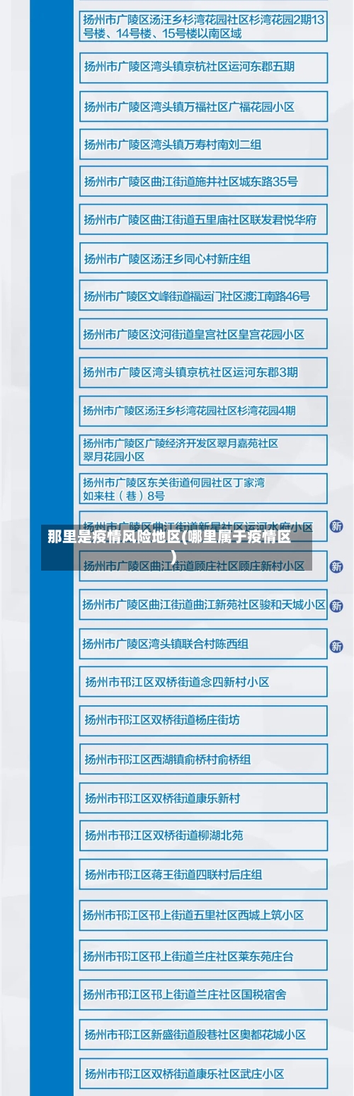 那里是疫情风险地区(哪里属于疫情区)