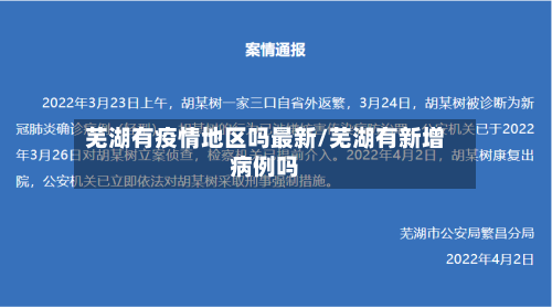 芜湖有疫情地区吗最新/芜湖有新增病例吗-第2张图片