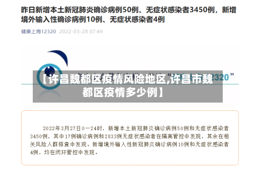 【许昌魏都区疫情风险地区,许昌市魏都区疫情多少例】