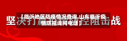 【临沂地区防疫情况查询,山东临沂疫情防控询问电话】-第2张图片