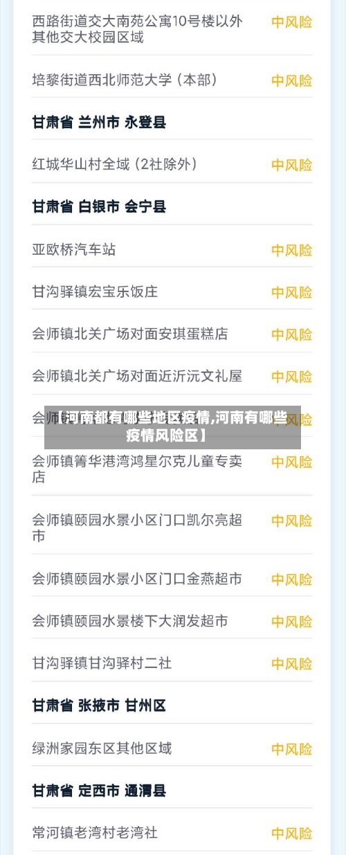 【河南都有哪些地区疫情,河南有哪些疫情风险区】-第2张图片