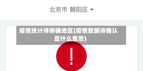 疫情统计待明确地区(疫情数据待确认是什么意思)-第3张图片