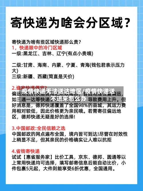 疫情快递无法送达地区/疫情快递送不进来怎么办