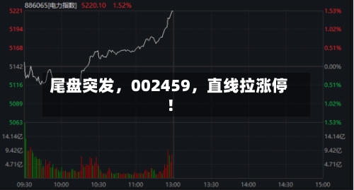 尾盘突发，002459，直线拉涨停！