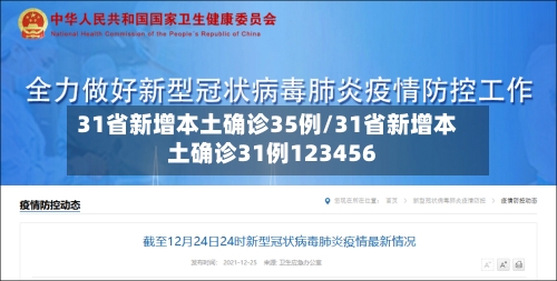 31省新增本土确诊35例/31省新增本土确诊31例123456