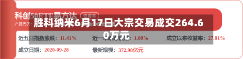 胜科纳米6月17日大宗交易成交264.60万元-第1张图片