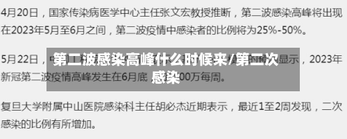 第二波感染高峰什么时候来/第二次感染-第3张图片