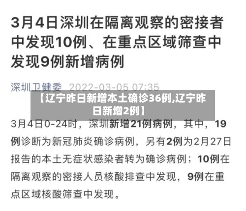 【辽宁昨日新增本土确诊36例,辽宁昨日新增2例】