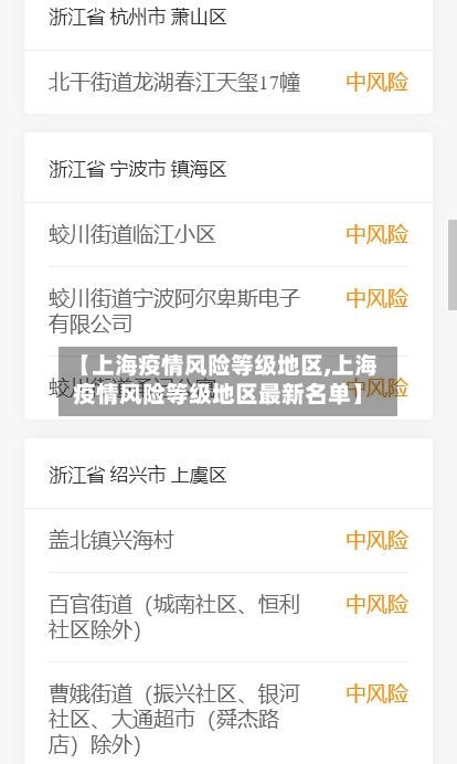 【上海疫情风险等级地区,上海疫情风险等级地区最新名单】-第3张图片