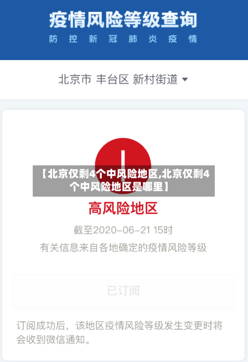 【北京仅剩4个中风险地区,北京仅剩4个中风险地区是哪里】-第2张图片