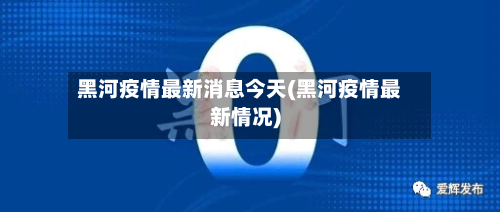 黑河疫情最新消息今天(黑河疫情最新情况)-第3张图片