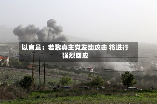 以官员：若黎真主党发动攻击 将进行强烈回应-第3张图片