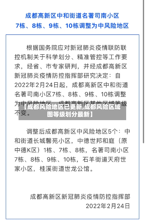 【成都风险地区已更新,成都风险区域图等级划分最新】