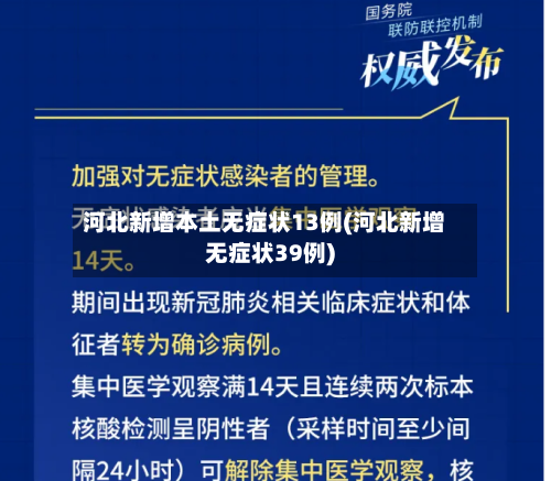 河北新增本土无症状13例(河北新增无症状39例)