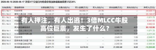 有人押注	，有人出逃！3倍MLCC牛股高位巨震，发生了什么？-第3张图片