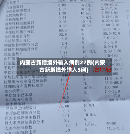 内蒙古新增境外输入病例27例(内蒙古新增境外输入5例)