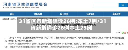 31省区市新增确诊26例:本土7例/31省新增确诊26例本土25例-第3张图片