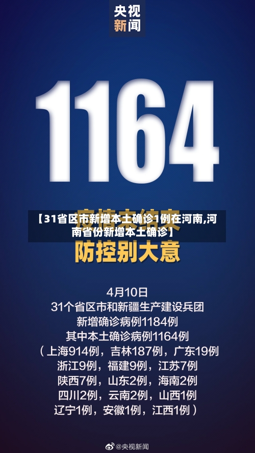 【31省区市新增本土确诊1例在河南,河南省份新增本土确诊】-第2张图片