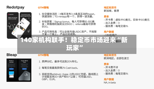 140家机构联手！稳定币市场迎来“新玩家”