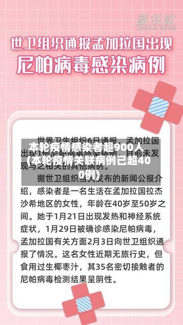 本轮疫情感染者超900人(本轮疫情关联病例已超400例)