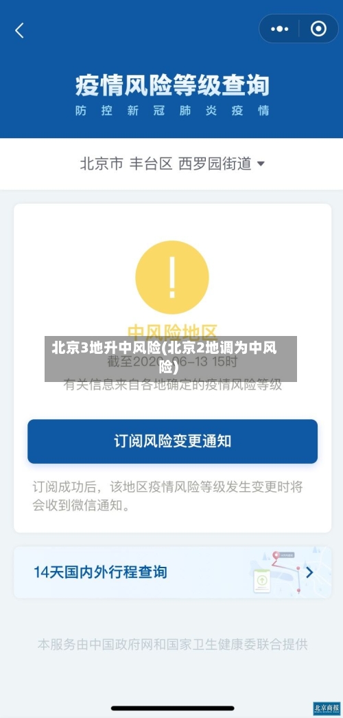 北京3地升中风险(北京2地调为中风险)-第2张图片
