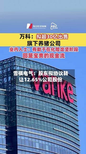 雪祺电气：股东拟协议转让12.65%公司股份