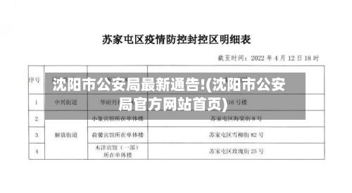沈阳市公安局最新通告!(沈阳市公安局官方网站首页)-第2张图片