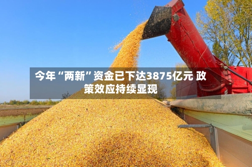 今年“两新”资金已下达3875亿元 政策效应持续显现
