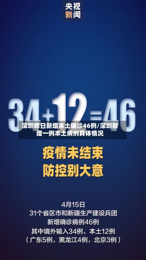 深圳昨日新增本土确诊46例/深圳新增一例本土病例具体情况