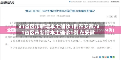 31省区市新增本土确诊1例在安徽/31省区市新增本土确诊1例 在安徽-第3张图片
