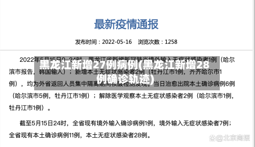 黑龙江新增27例病例(黑龙江新增28例确诊轨迹)