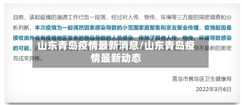 山东青岛疫情最新消息/山东青岛疫情最新动态