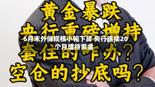 6月末外储规模小幅下降 央行连续20个月增持黄金