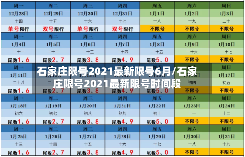 石家庄限号2021最新限号6月/石家庄限号2021最新限号时间段-第3张图片