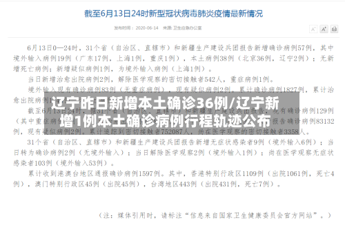 辽宁昨日新增本土确诊36例/辽宁新增1例本土确诊病例行程轨迹公布-第2张图片