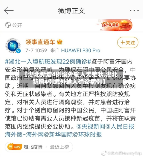 【湖北新增4例境外输入无症状,湖北新增4例境外输入确诊病例】