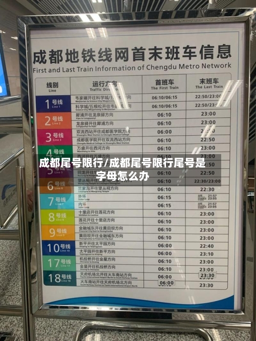 成都尾号限行/成都尾号限行尾号是字母怎么办