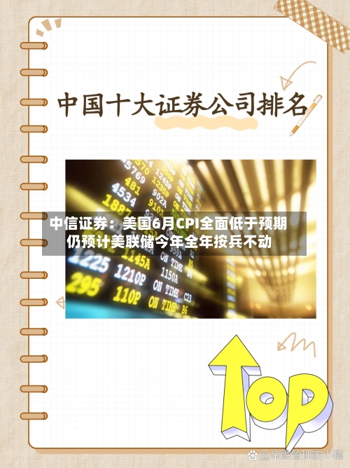 中信证券:美国6月CPI全面低于预期 仍预计美联储今年全年按兵不动-第2张图片